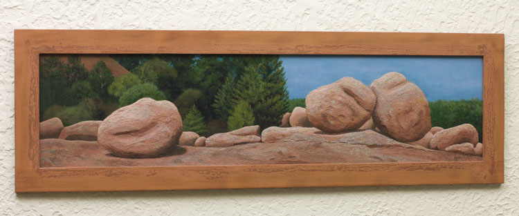 Elephant Rocks in hand-made frame